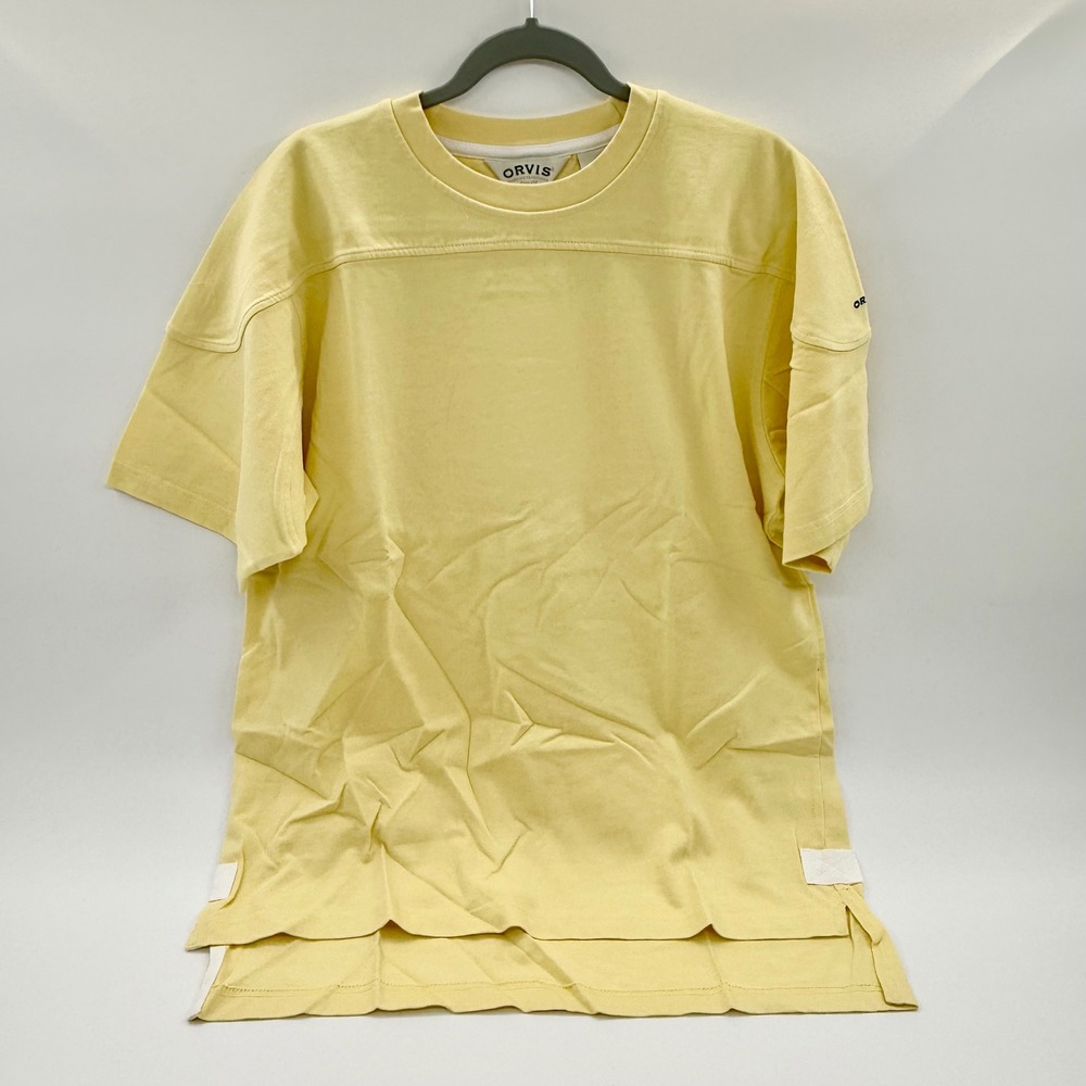 Orvis Sporting Traditions Mens Yellow Cotton Heavyweight T-Shirt Size M 36EE4952